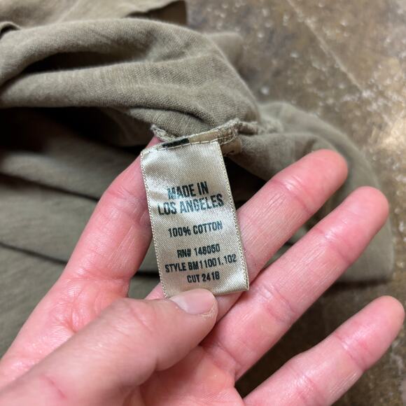 Buck Mason Slub Cotton Curved Hem Crew T Shirt Men's XS Minimalist - Picture 7 of 10